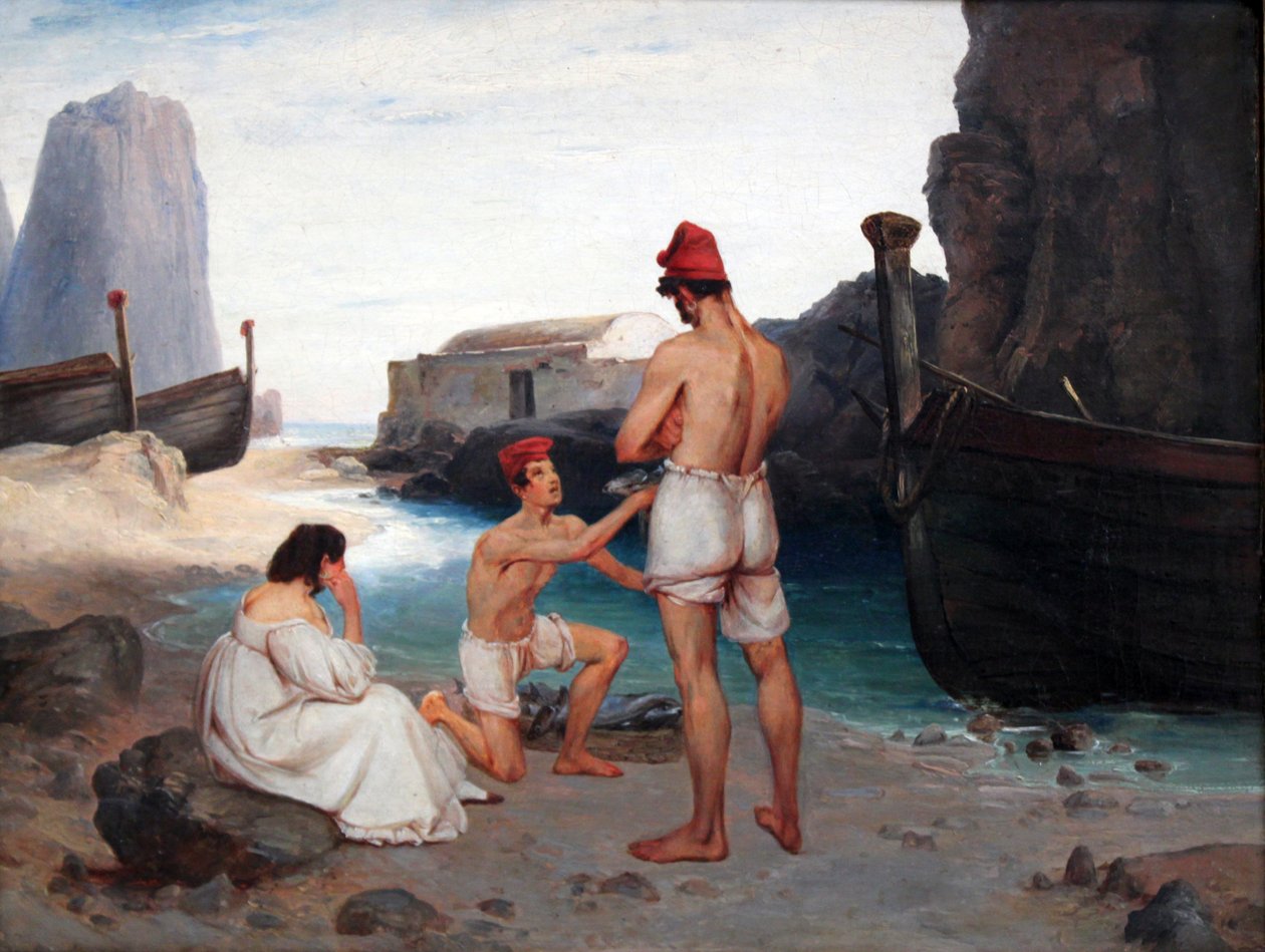 Pêcheurs à Capri - Carl Blechen