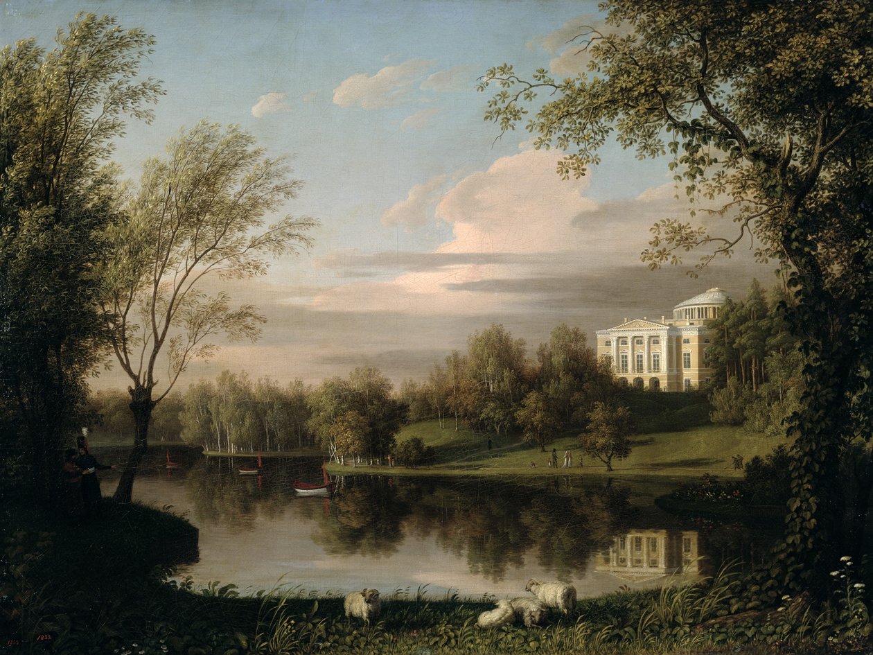 Vue du palais de Pavlovsk, c.1800 - Carl Ferdinand von Kugelgen