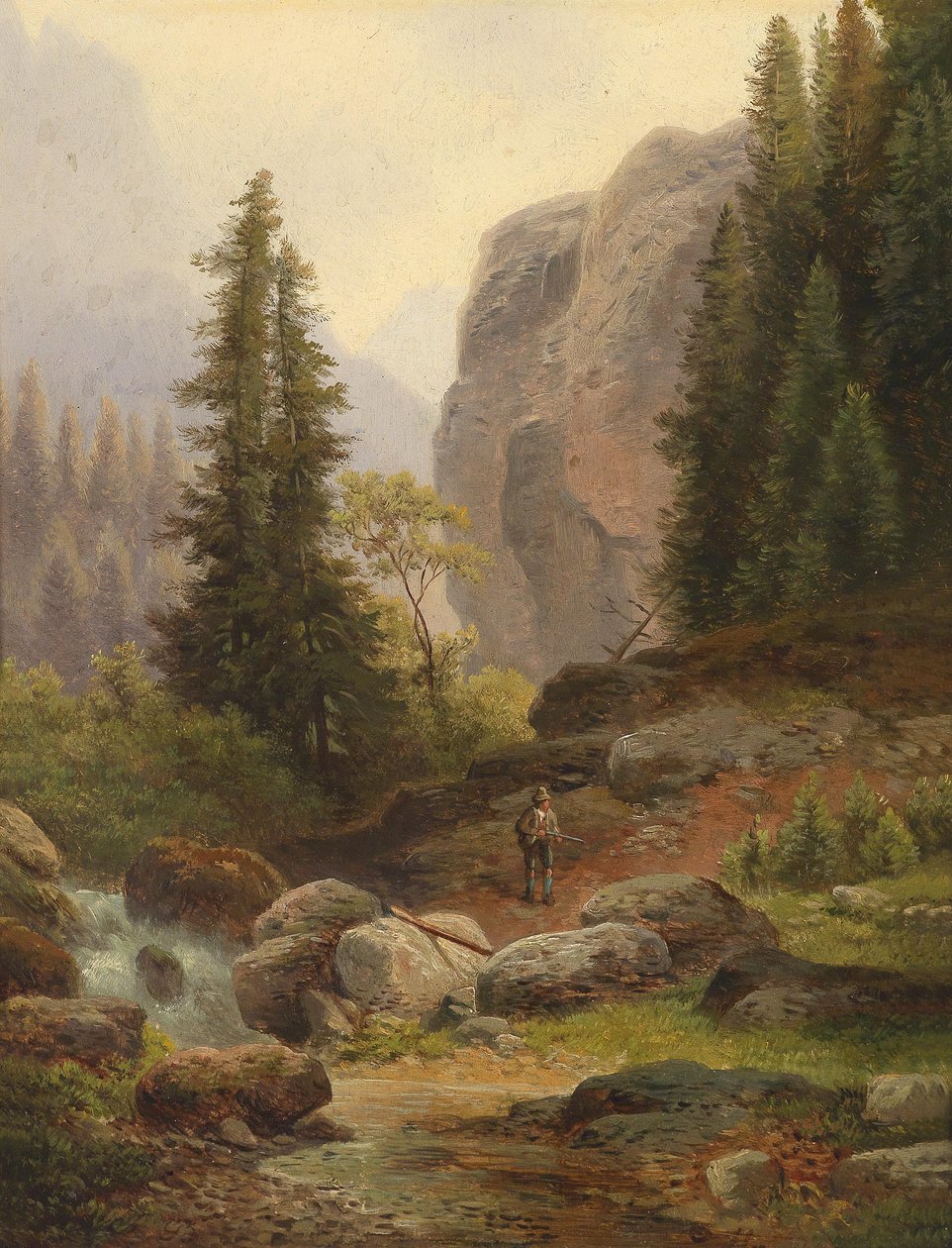 Un chasseur dans les hautes montagnes - Carl Hasch
