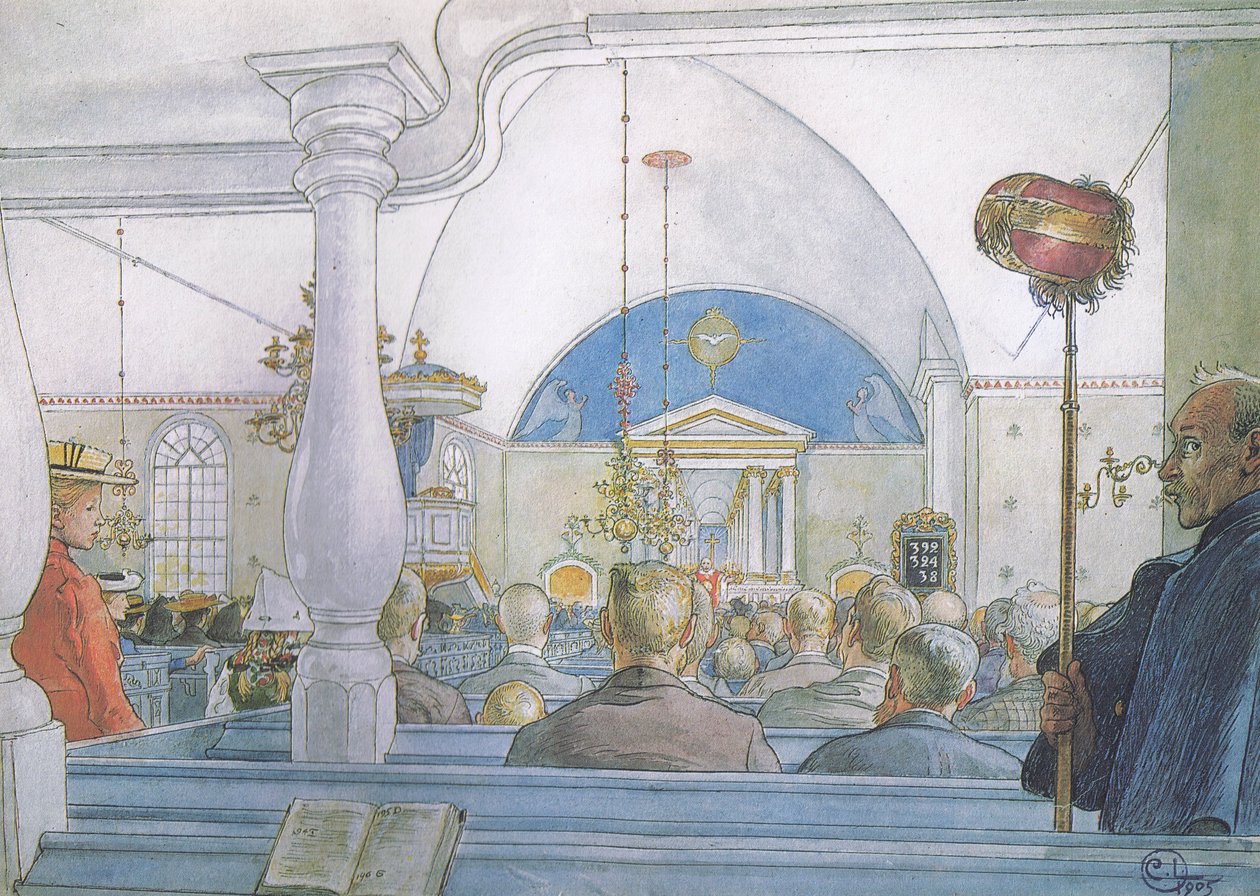 Notre église à Sundborn - Carl Larsson