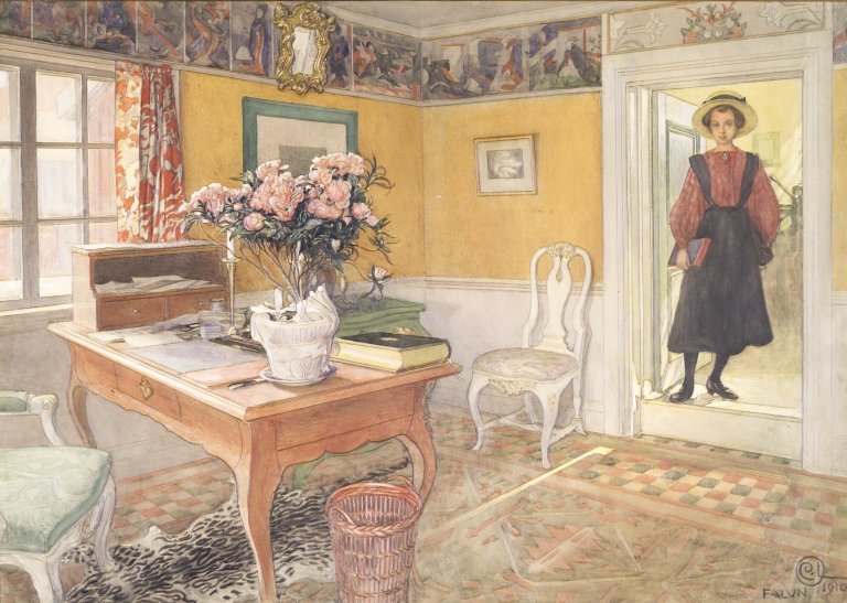 Écolière dans un intérieur - Carl Larsson