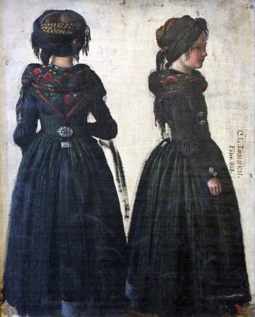 Femme frisonne en double représentation - Carl Ludwig Jessen