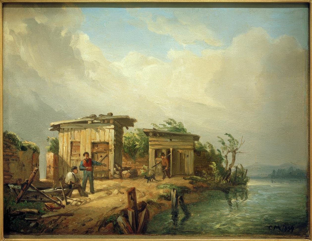 C.Morgenstern, Cabanes de pêcheurs sur l
