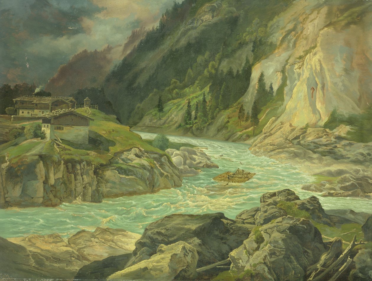 Rapides sur la rivière Isar, 1830 - Carl Morgenstern
