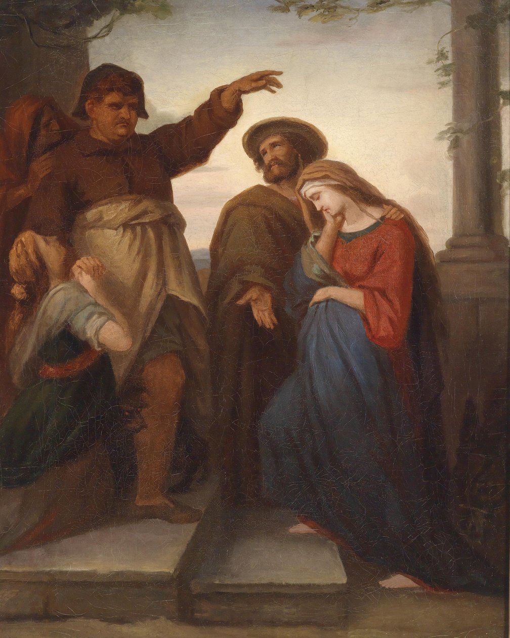 Joseph et Marie cherchant un abri - Carl Rahl
