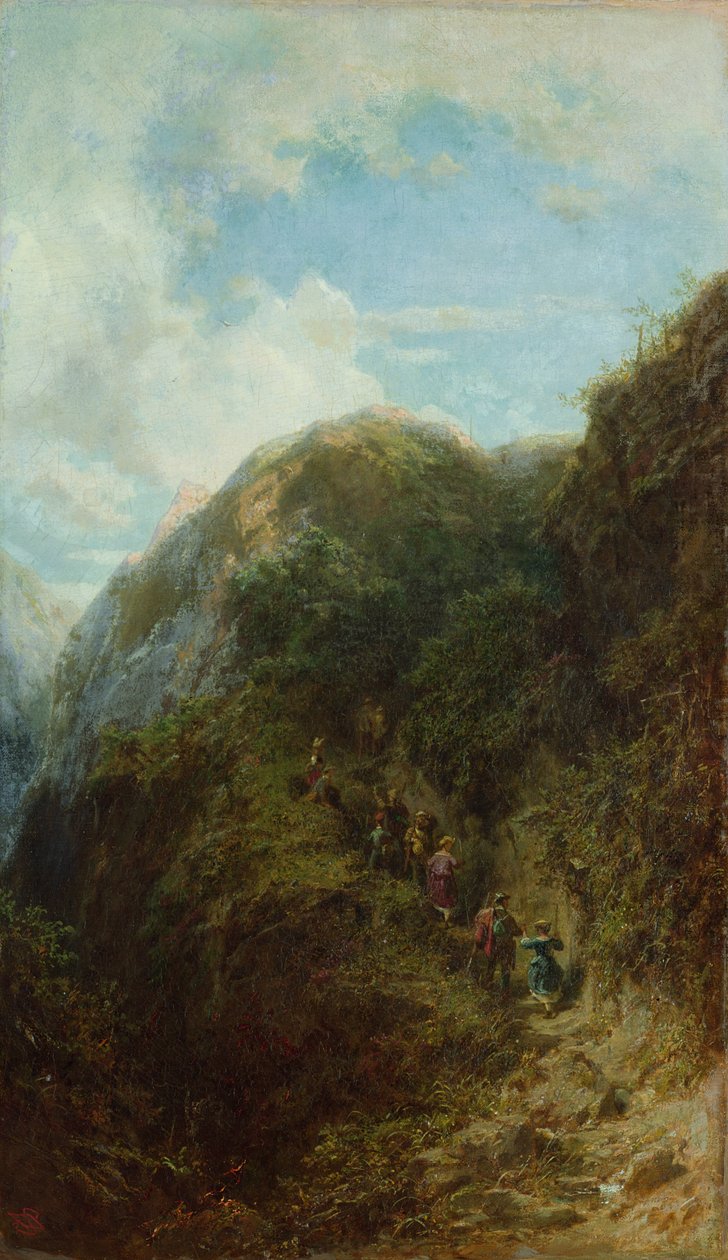Touristes dans la montagne - Carl Spitzweg
