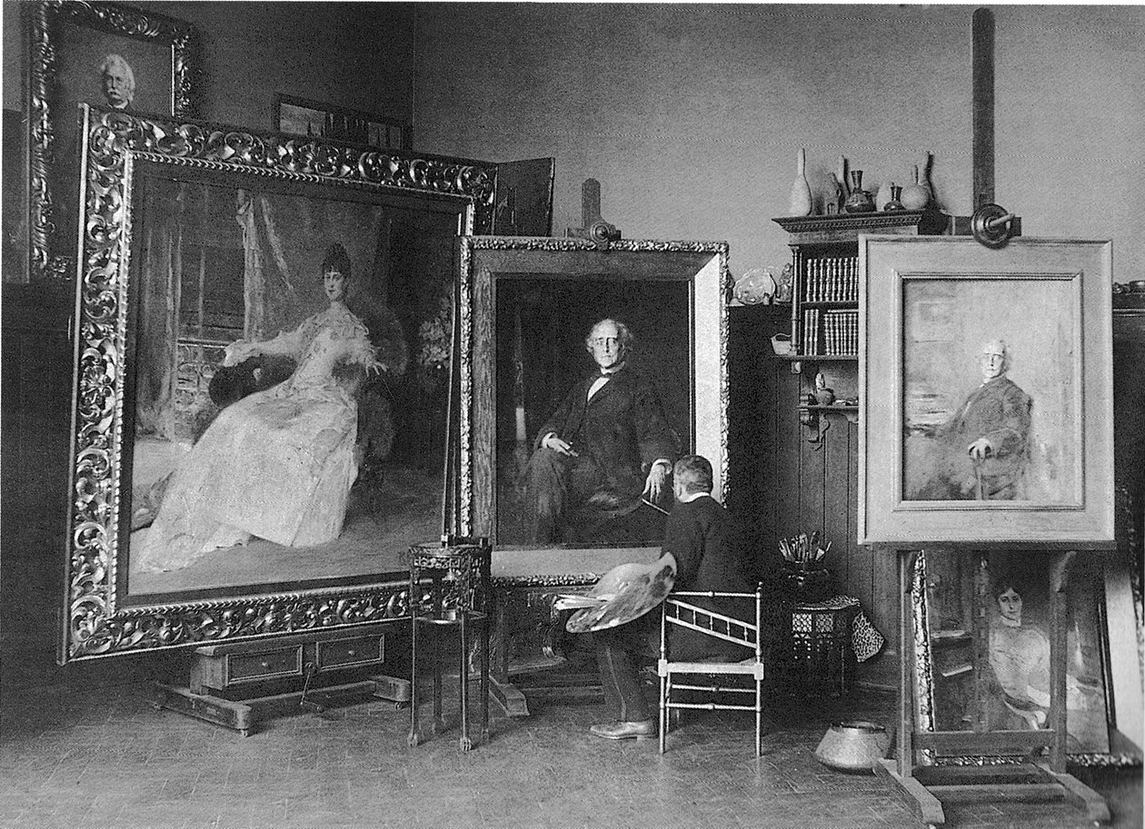 Reinhold Lepsius dans son atelier munichois - Carl Teufel