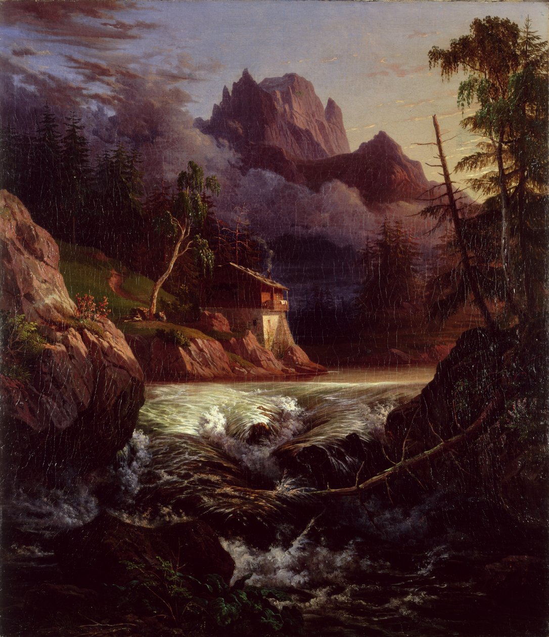 Moulin dans la région de Liebethal, 1820 - Carl Wilhelm Goetzloff