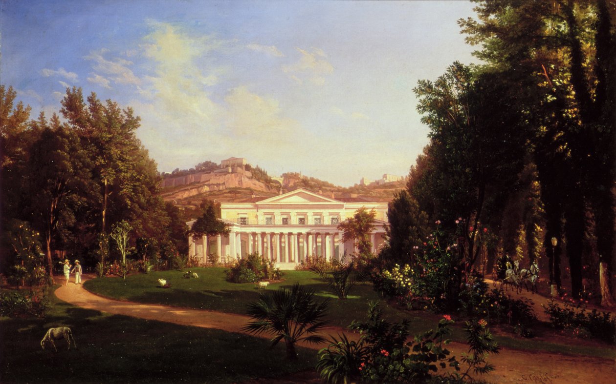 Villa Pignatella, Riviera di Chiaia, Naples, vers 1845 - Carl Wilhelm Goetzloff