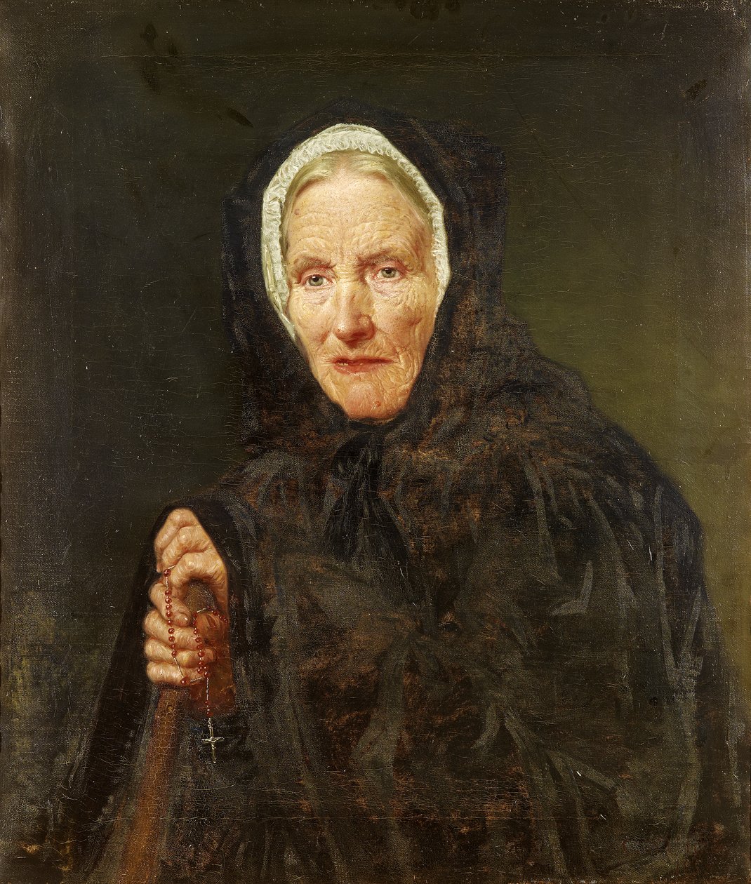 Vieille femme avec un chapelet - Carl d´Unker
