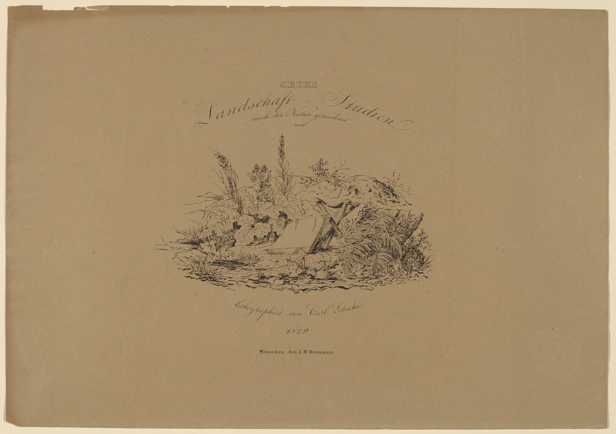 Sechs Landschaftstudien nach der Natur - Carl August Lebschee