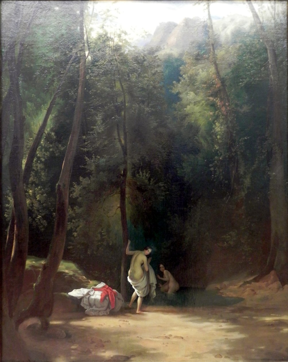 Carl Blechen Filles se baignant dans le parc - Carl Blechen