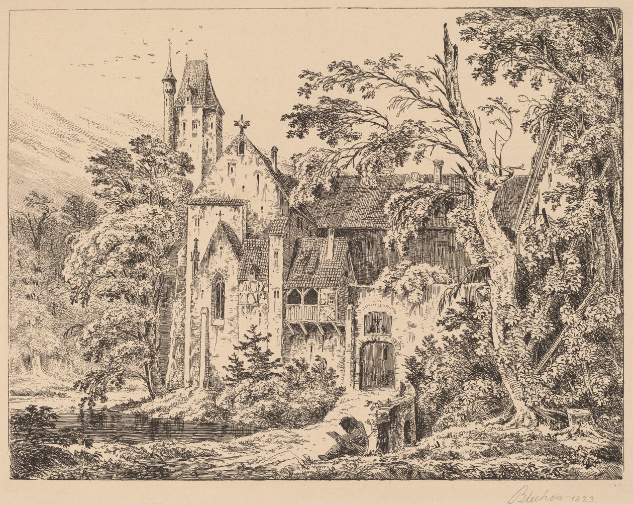 Le monastère dans la forêt - Carl Blechen