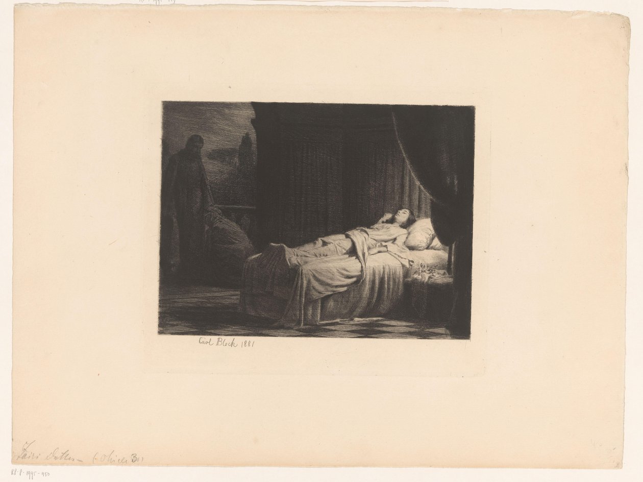 La Mort en dame, avec un adorateur - Carl Bloch