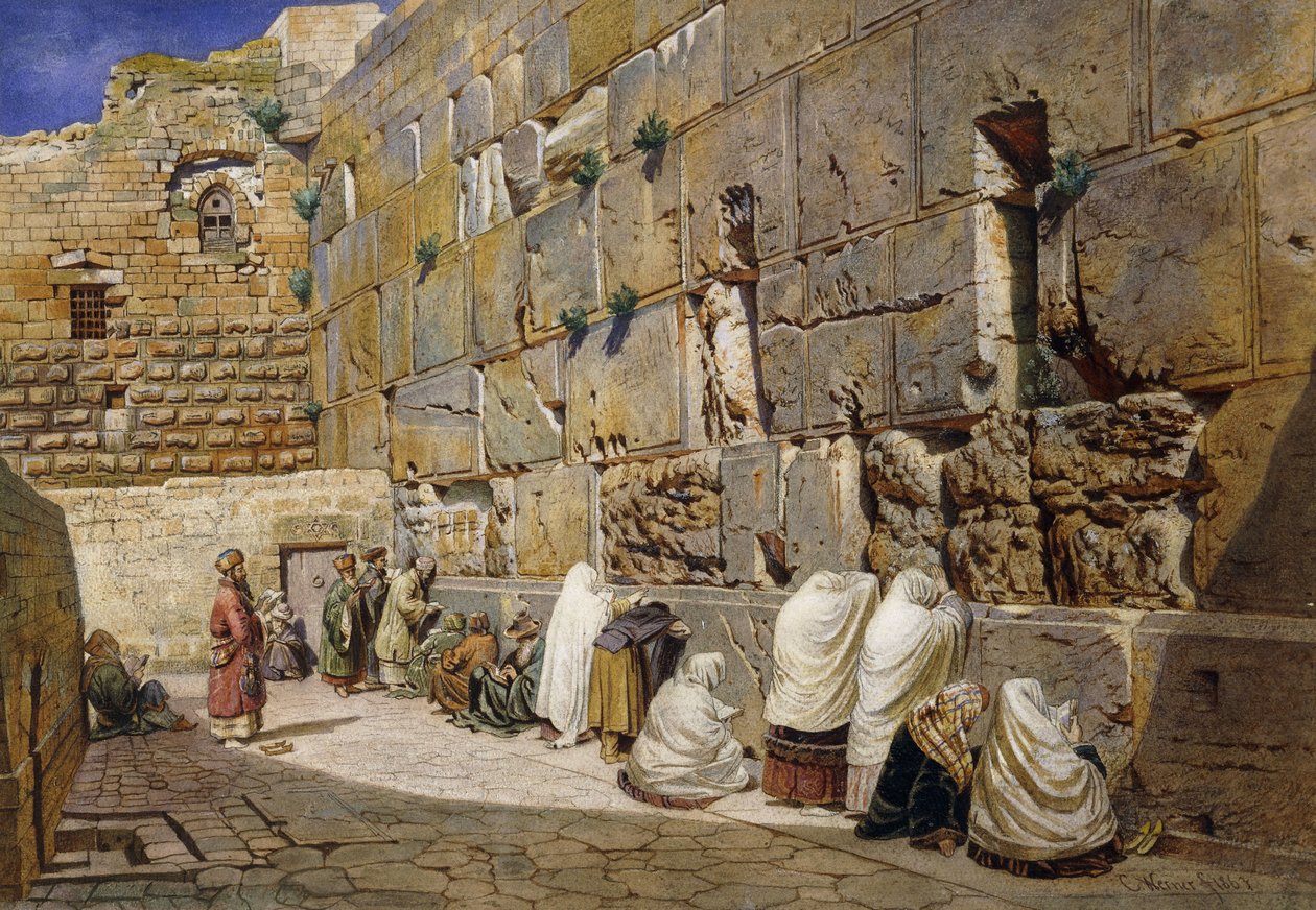 Le Mur des Lamentations, Jérusalem, 1863 - Carl Friedrich Heinrich Werner