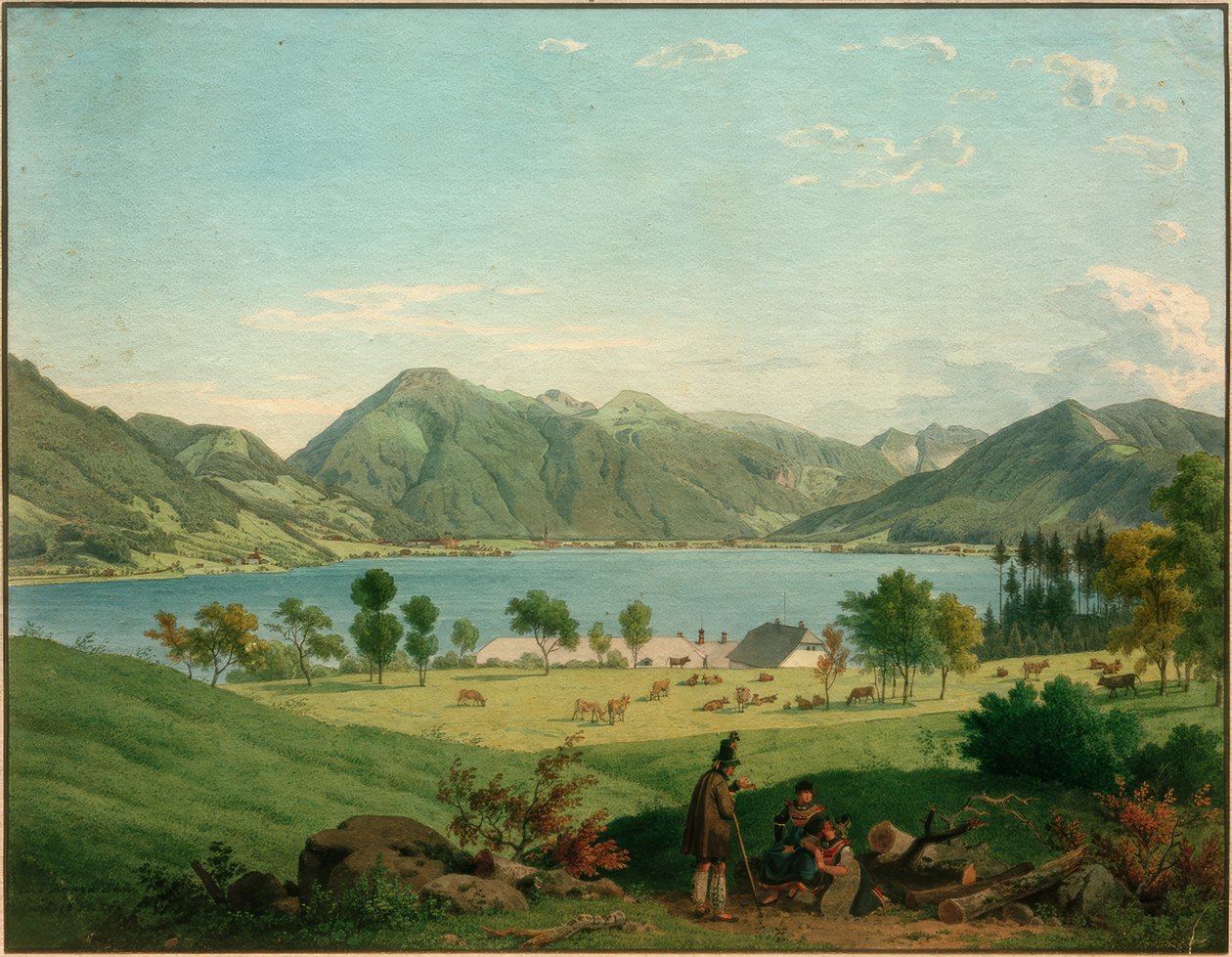 Le Tegernsee près de Kaltenbrunn - Carl Friedrich Heinzmann