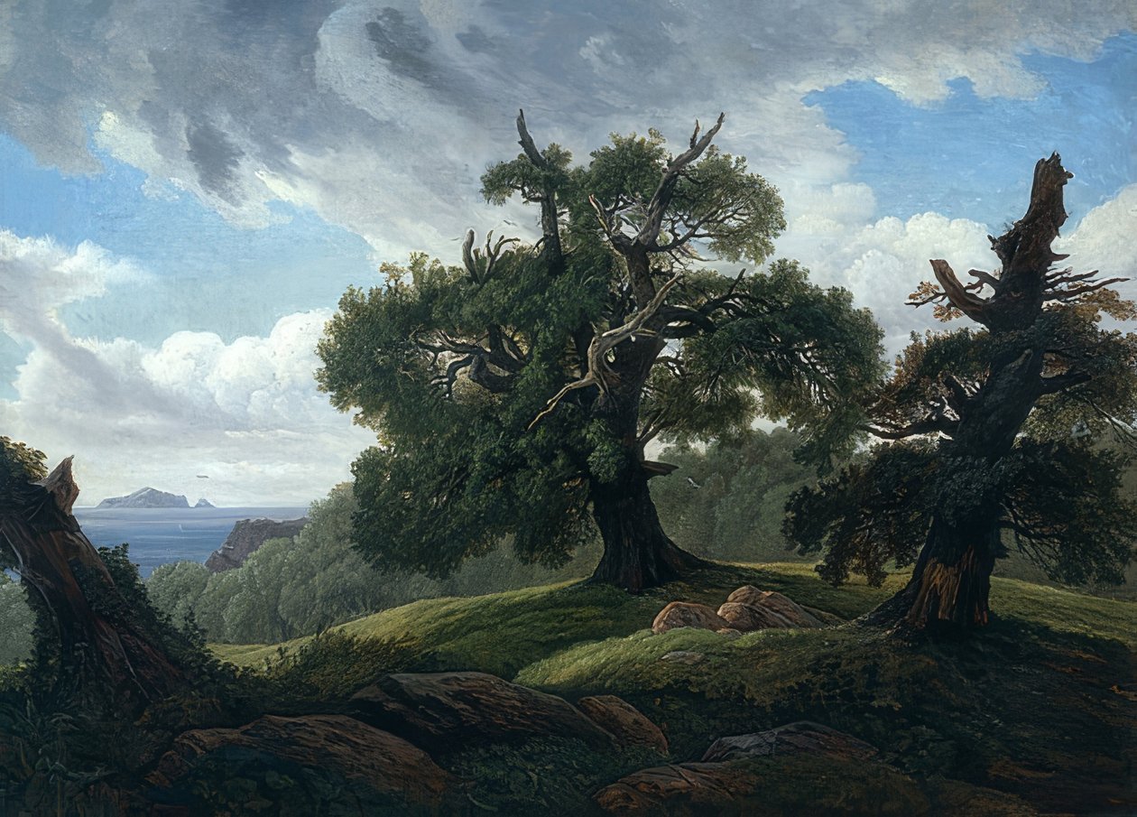 Chênes au bord de la mer - Carl Gustav Carus