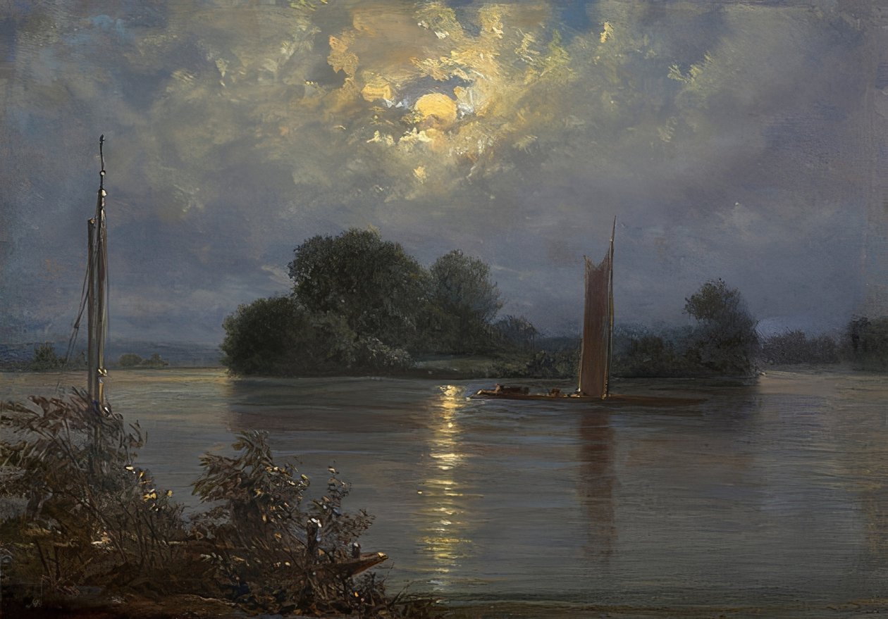 Pleine lune à Pillnitz - Carl Gustav Carus