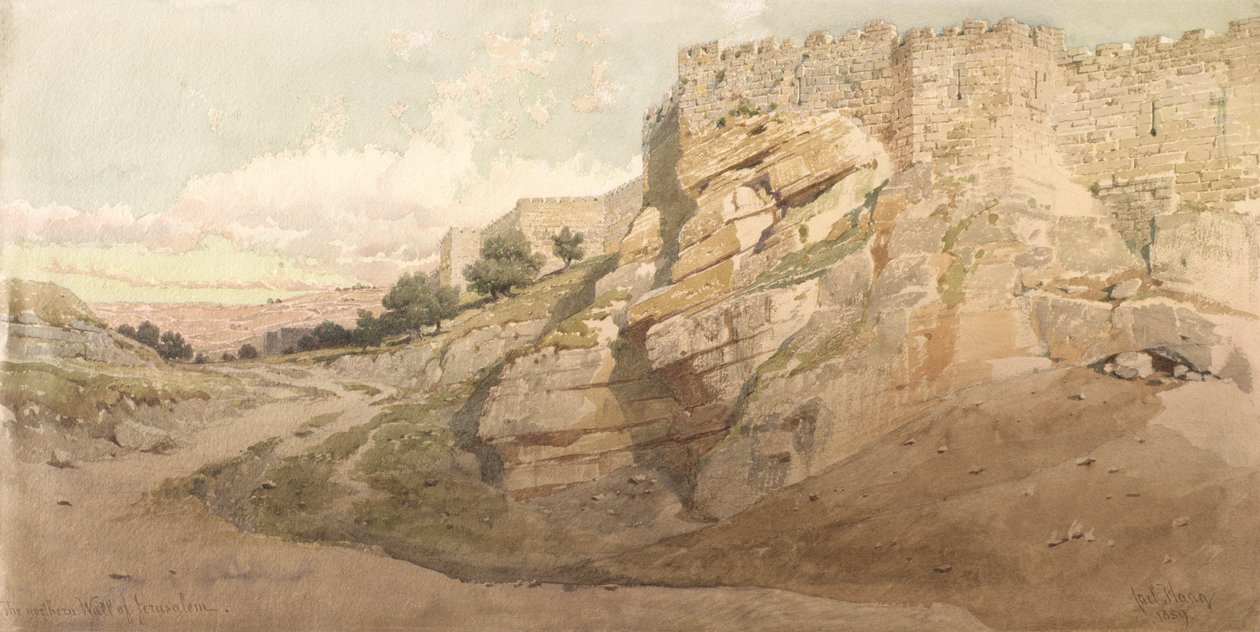 Le Mur Nord de Jérusalem, 1859 - Carl Haag