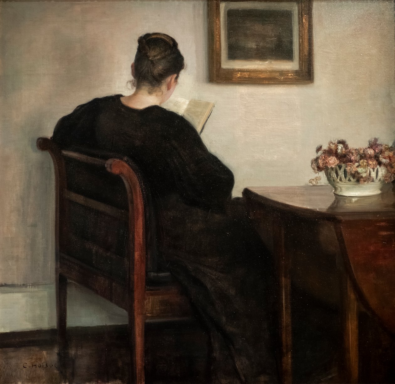 Intérieur, femme lisant - Carl Holsoe