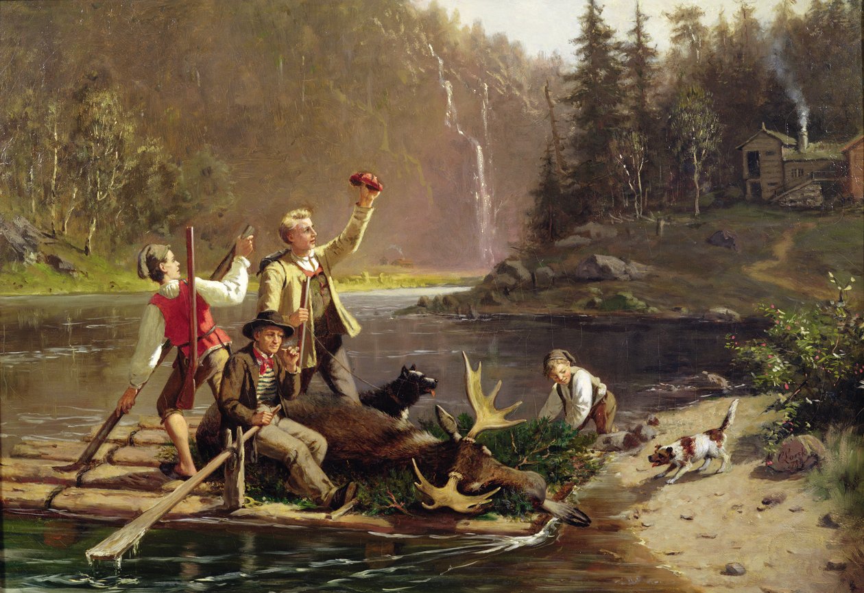 Chasseurs dans la vallée d