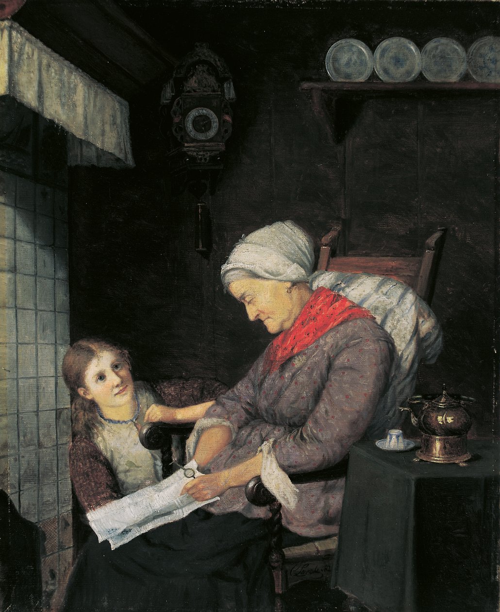 Visite à grand-mère - Carl Julius Lorck