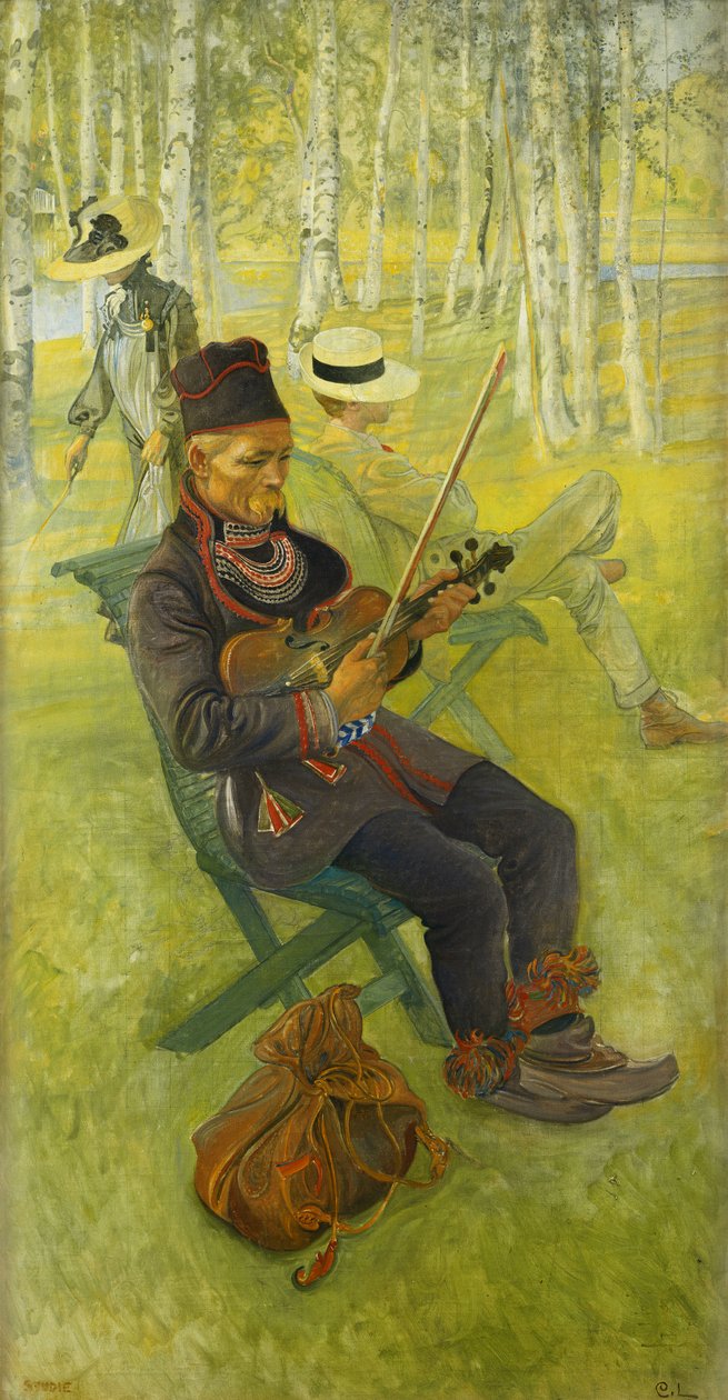 Un Lapon jouant du violon, 1910 - Carl Larsson