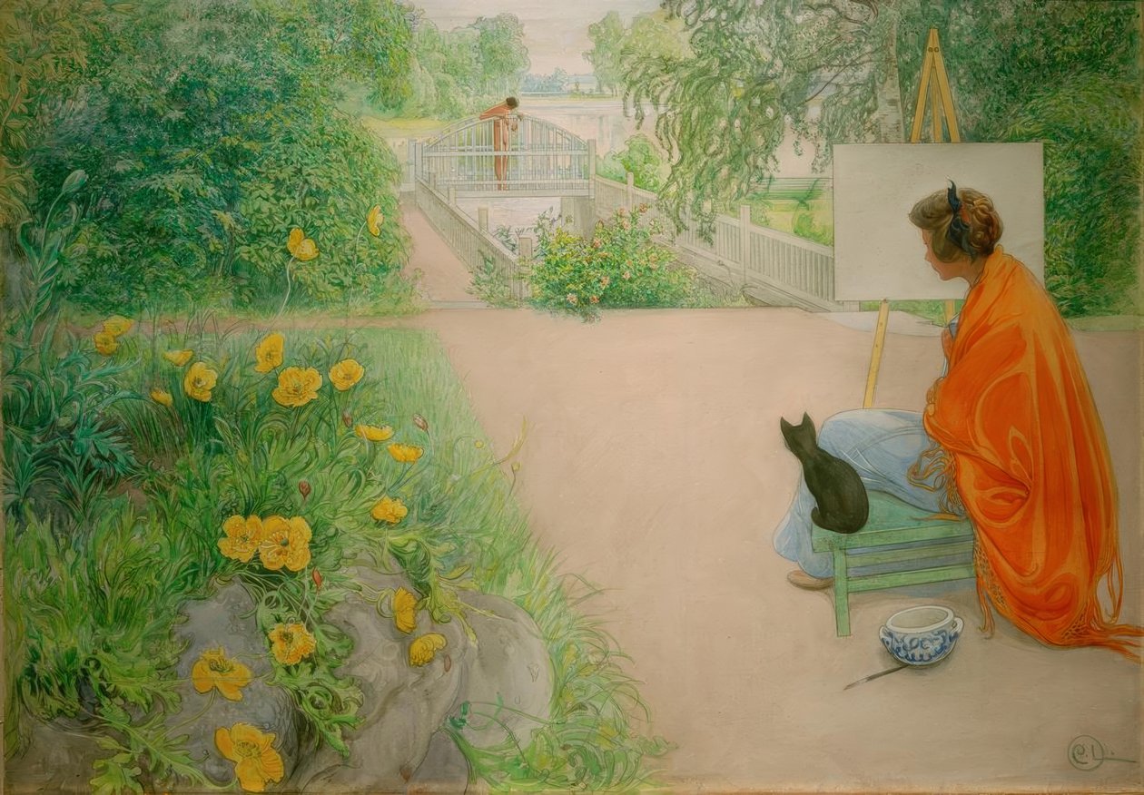 Le pont - Carl Larsson