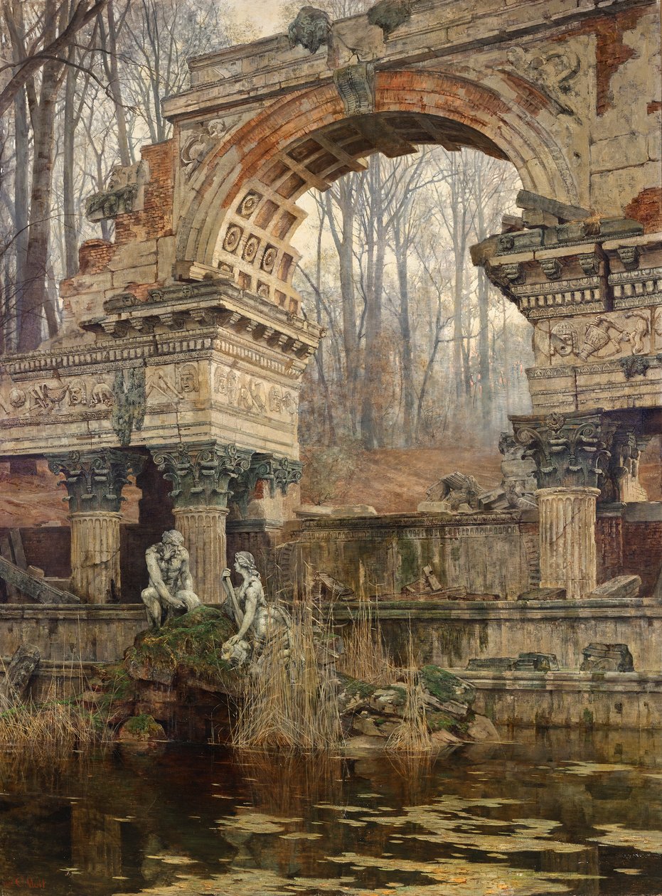 La ruine romaine à Schönbrunn - Carl Moll