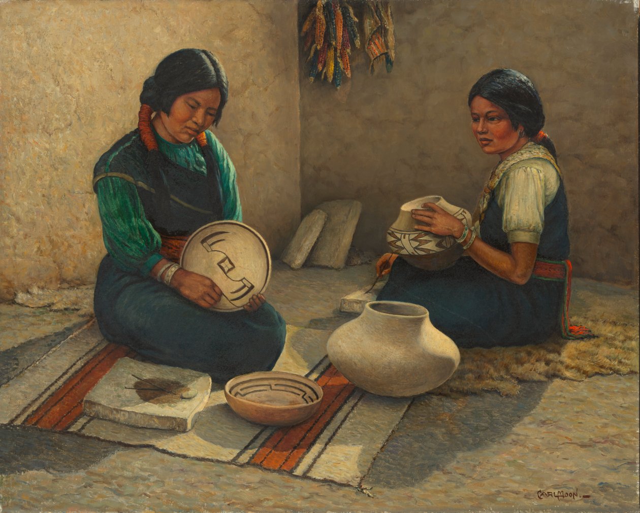 Peintres de poterie Hopi - Carl Moon
