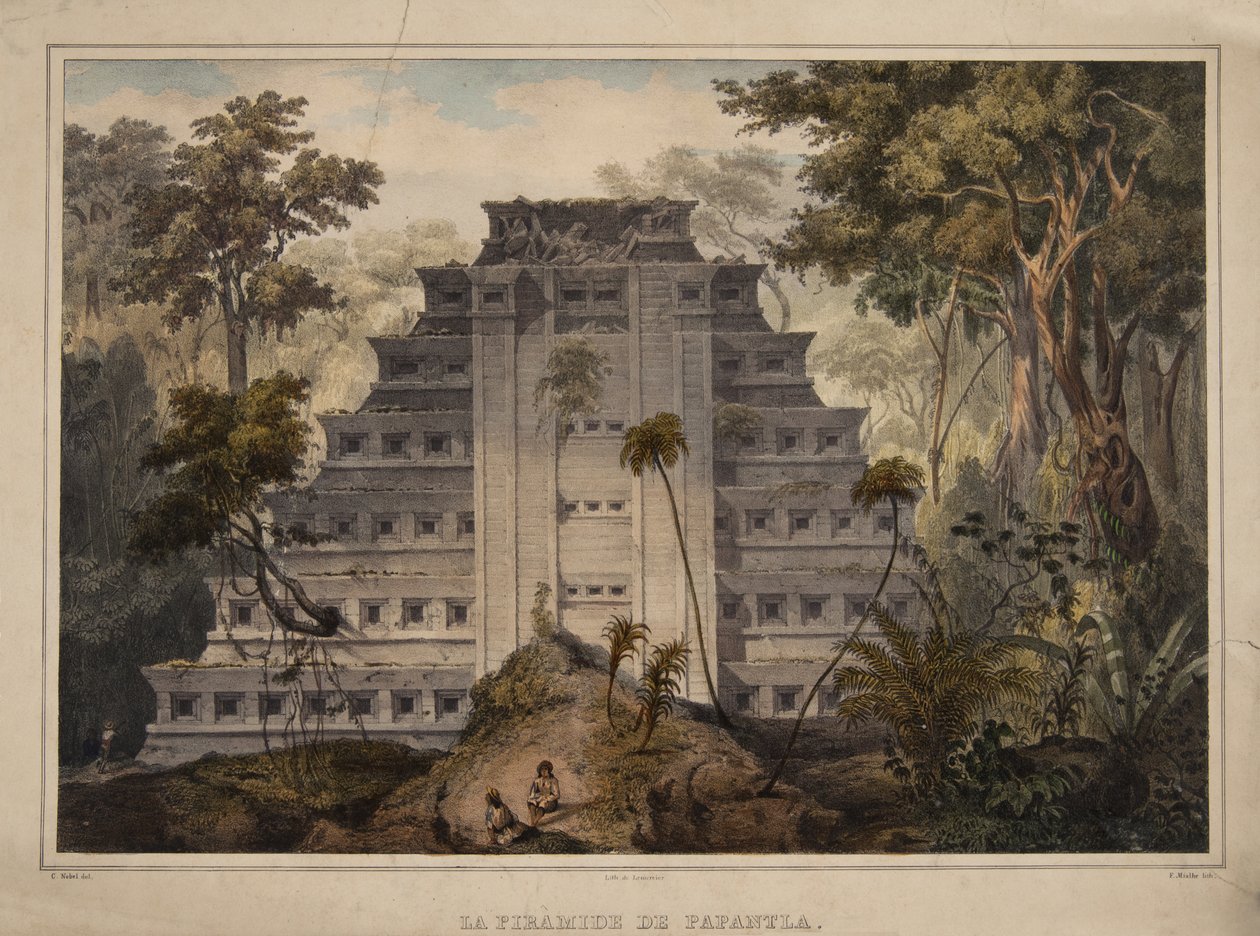 La pyramide de Papantla - Carl Nebel