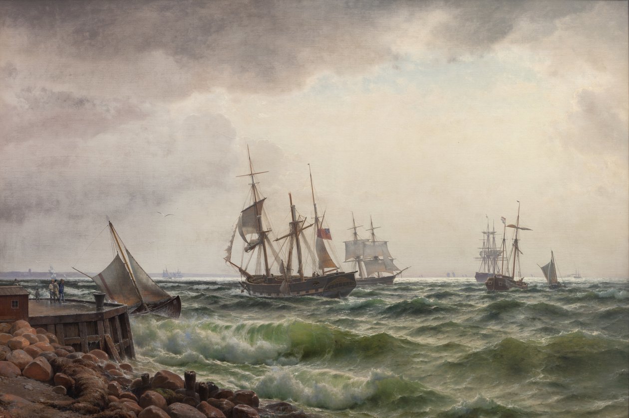 Navires sous terre après une averse - Carl Neumann