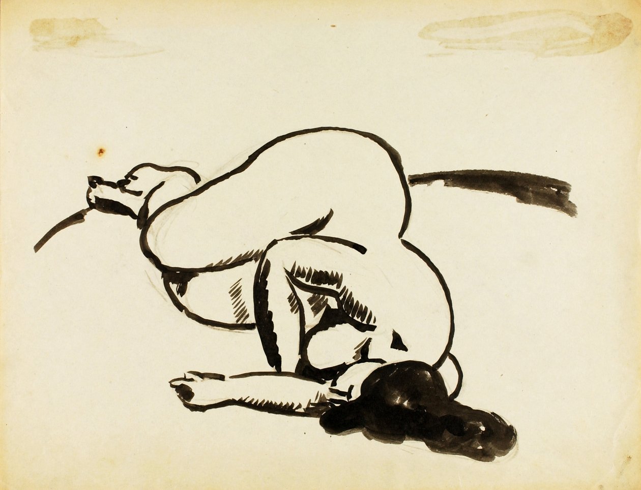 Femme nue allongée - Carl Newman