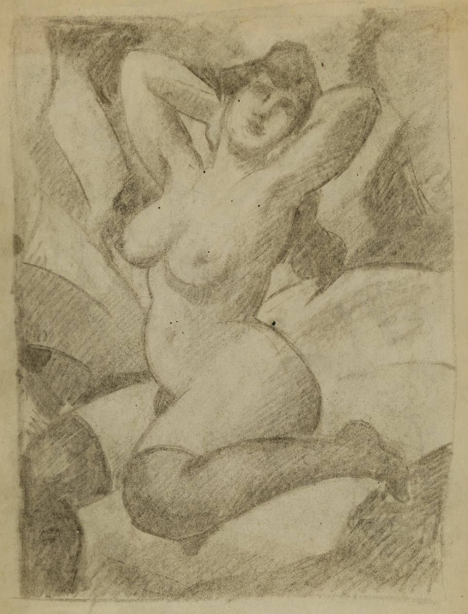 Femme nue avec des bas noirs - Carl Newman