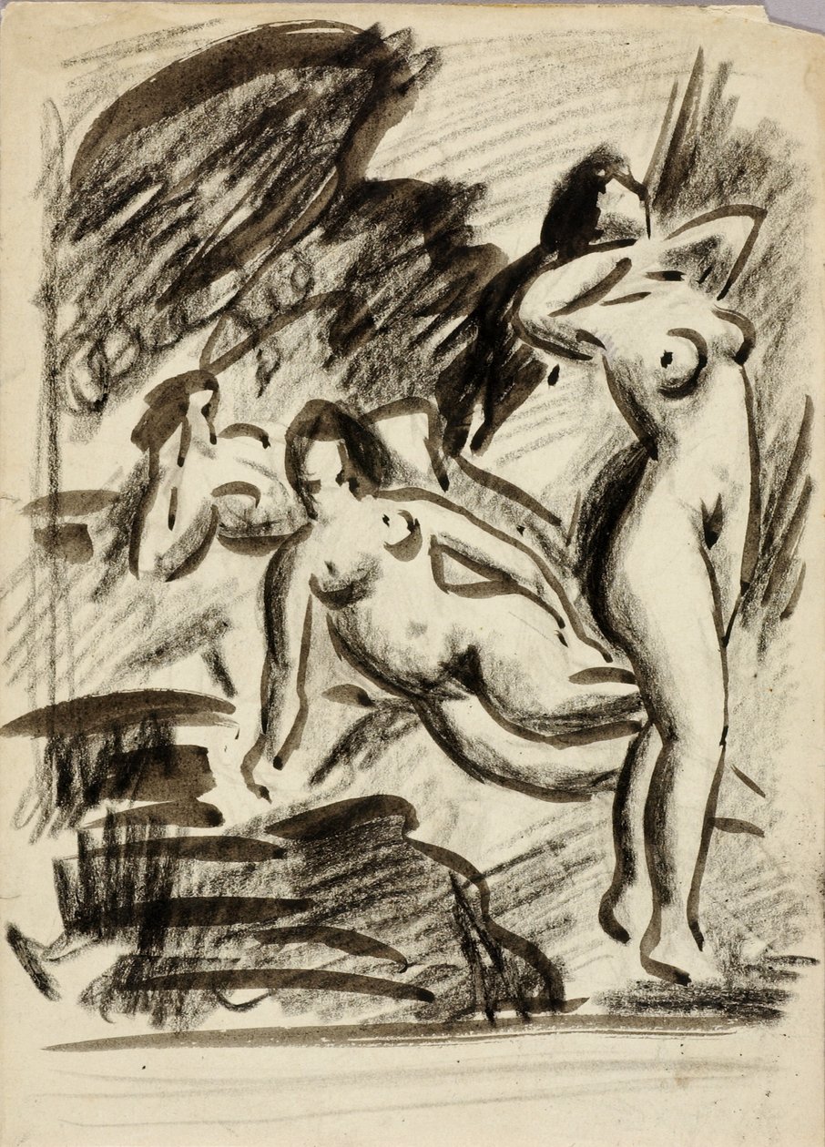 Groupe de trois nus féminins - Carl Newman