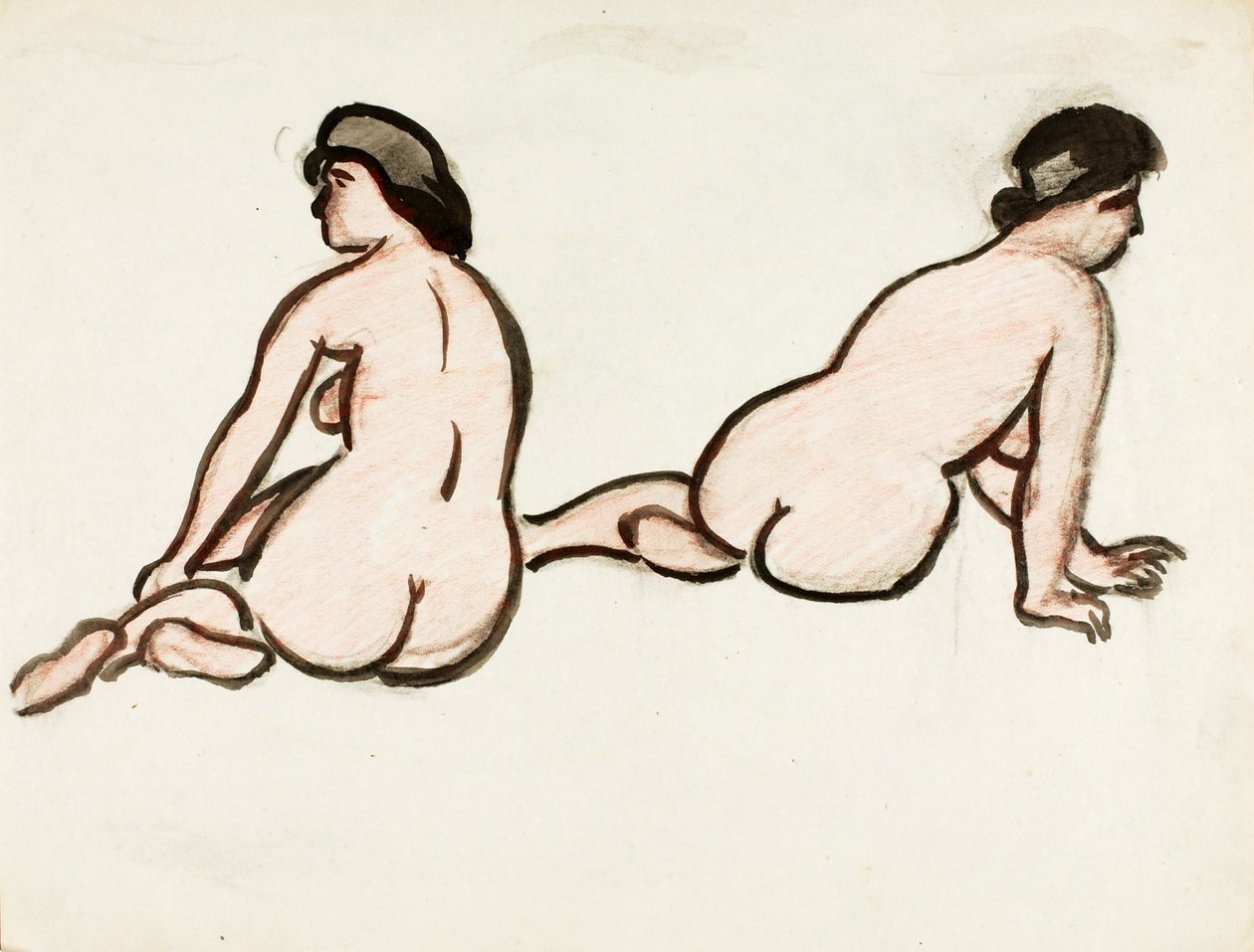 Groupe de deux nus féminins - Carl Newman