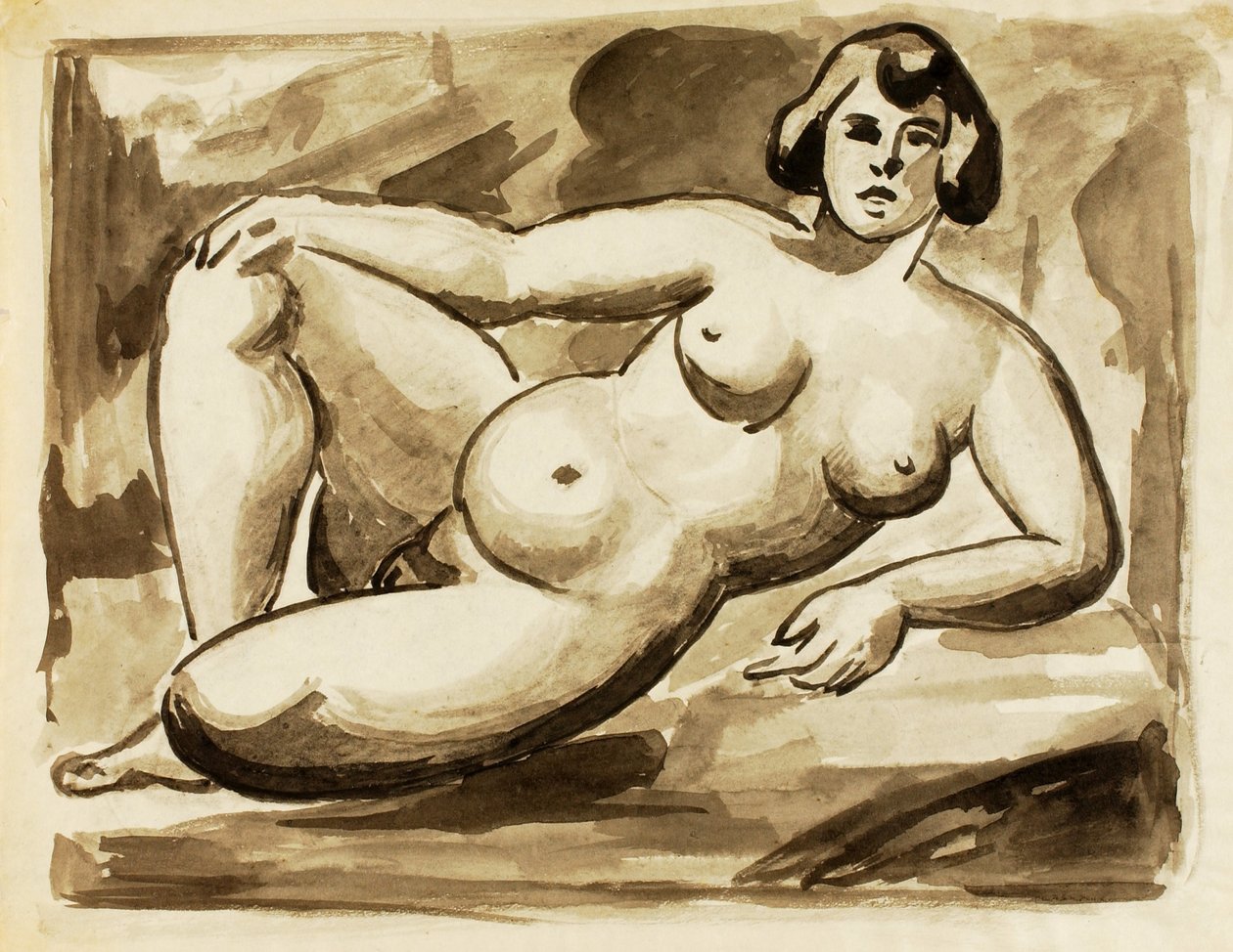 Nu féminin couché - Carl Newman