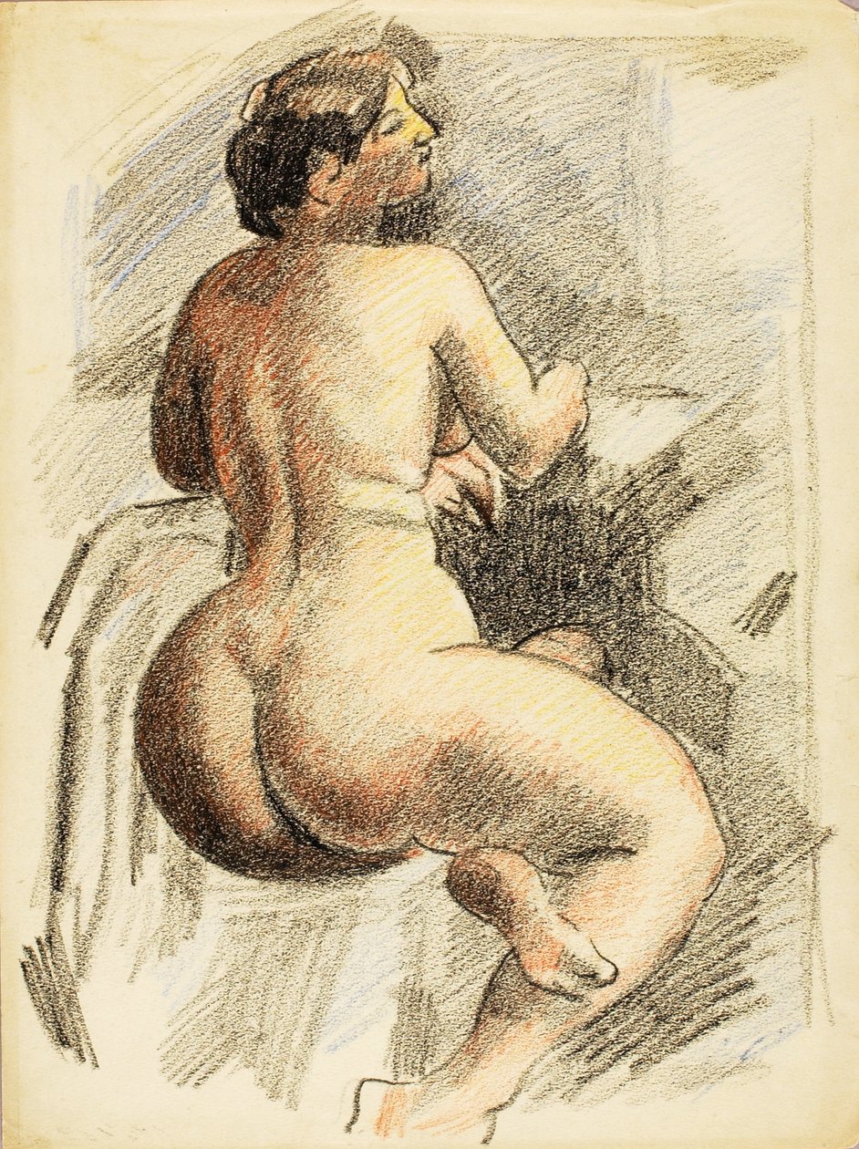 Femme nue assise - Carl Newman