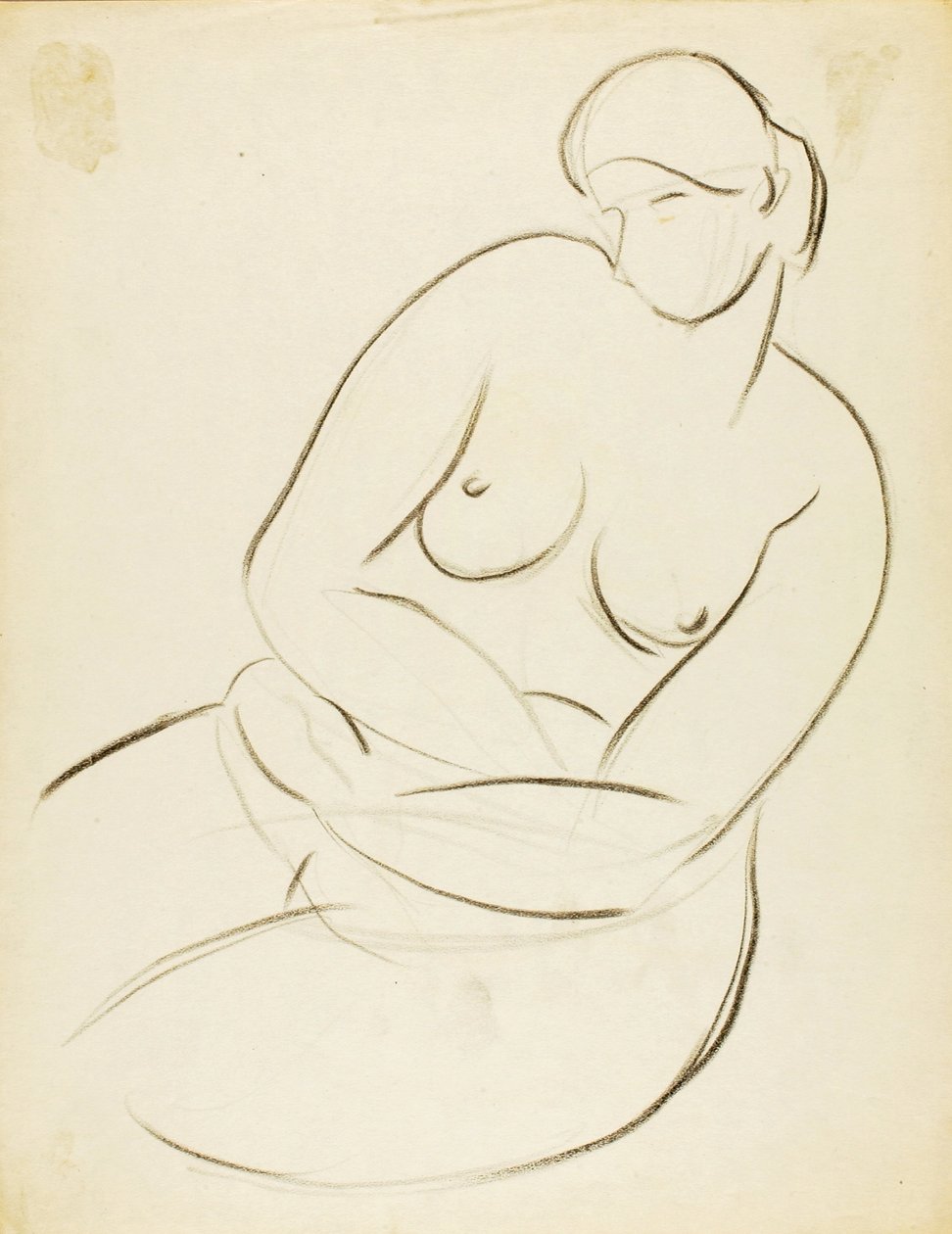 Femme nue assise - Carl Newman