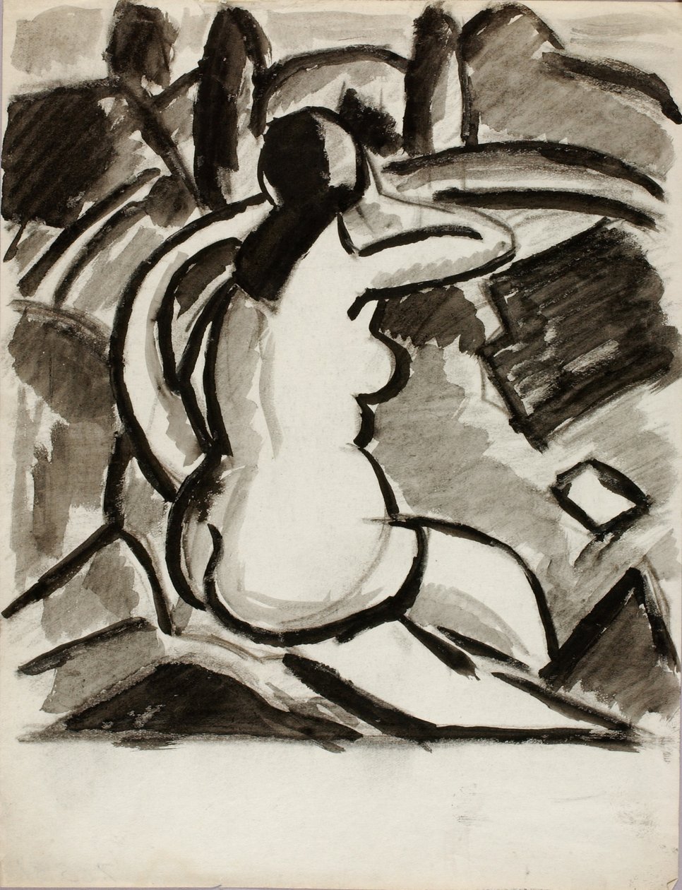 Femme nue assise - Carl Newman