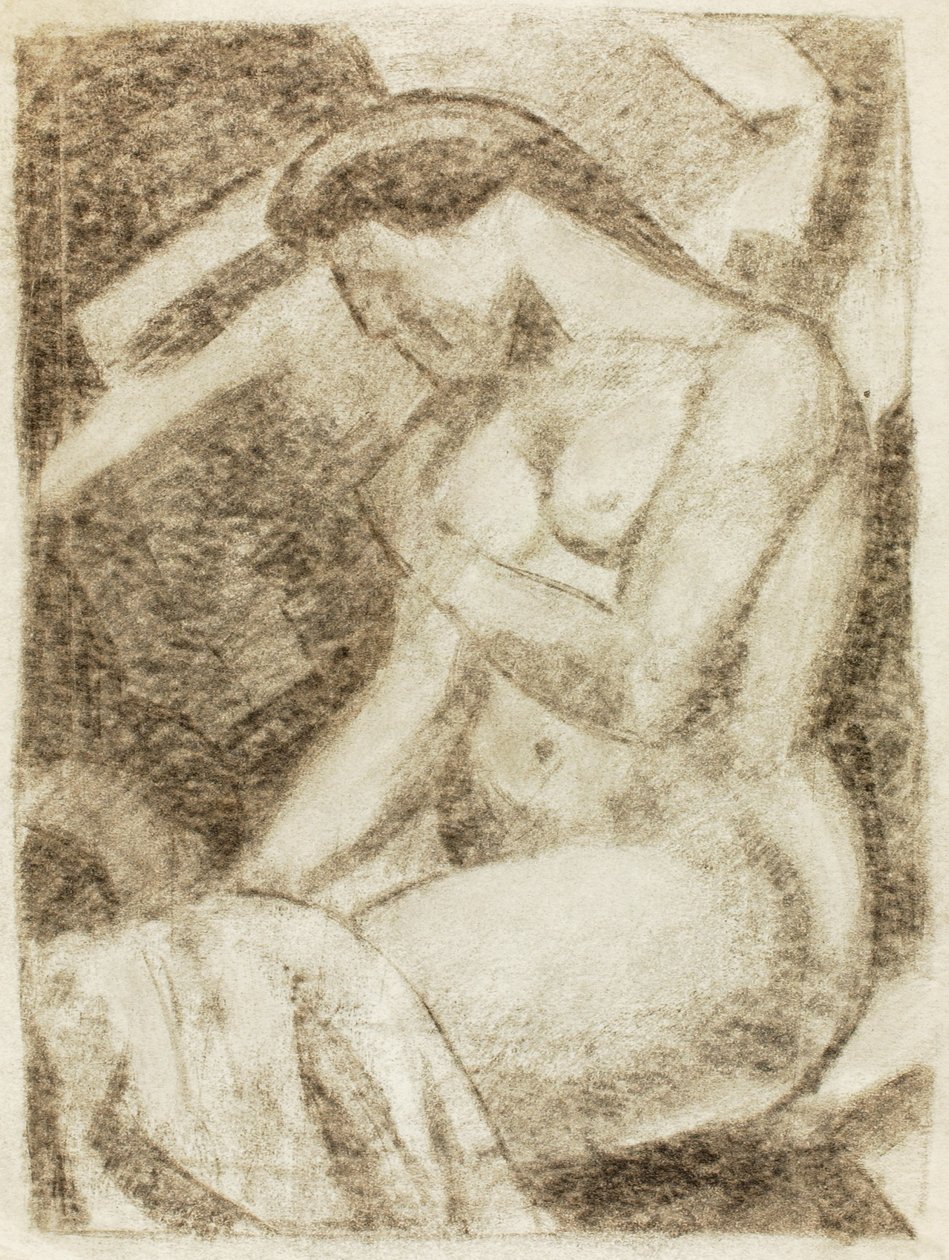 Femme nue assise - Carl Newman