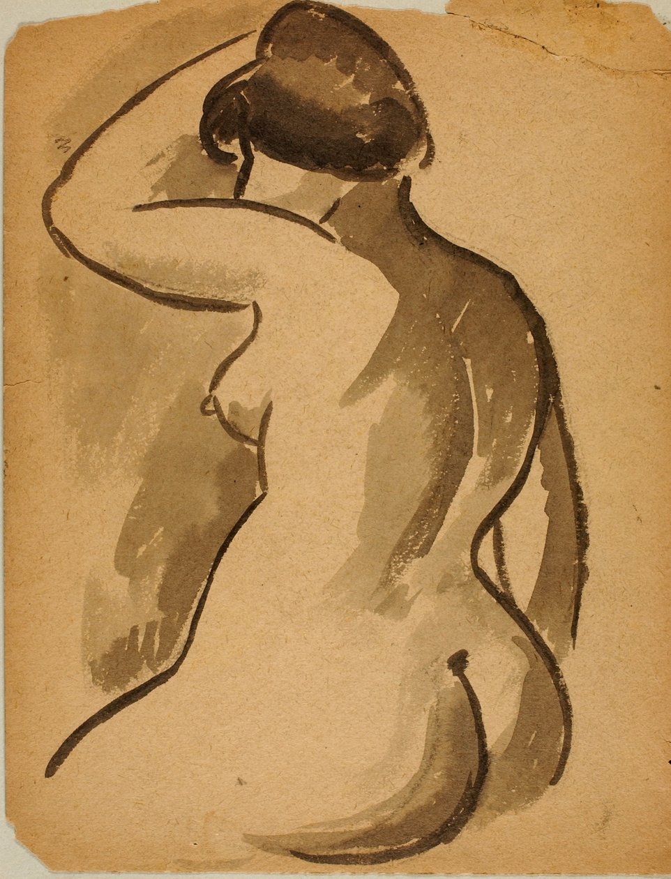 Femme nue assise - Carl Newman