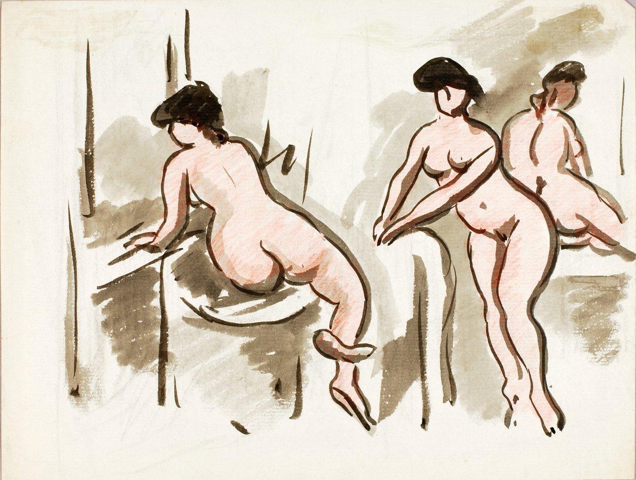 Trois nus féminins - Carl Newman