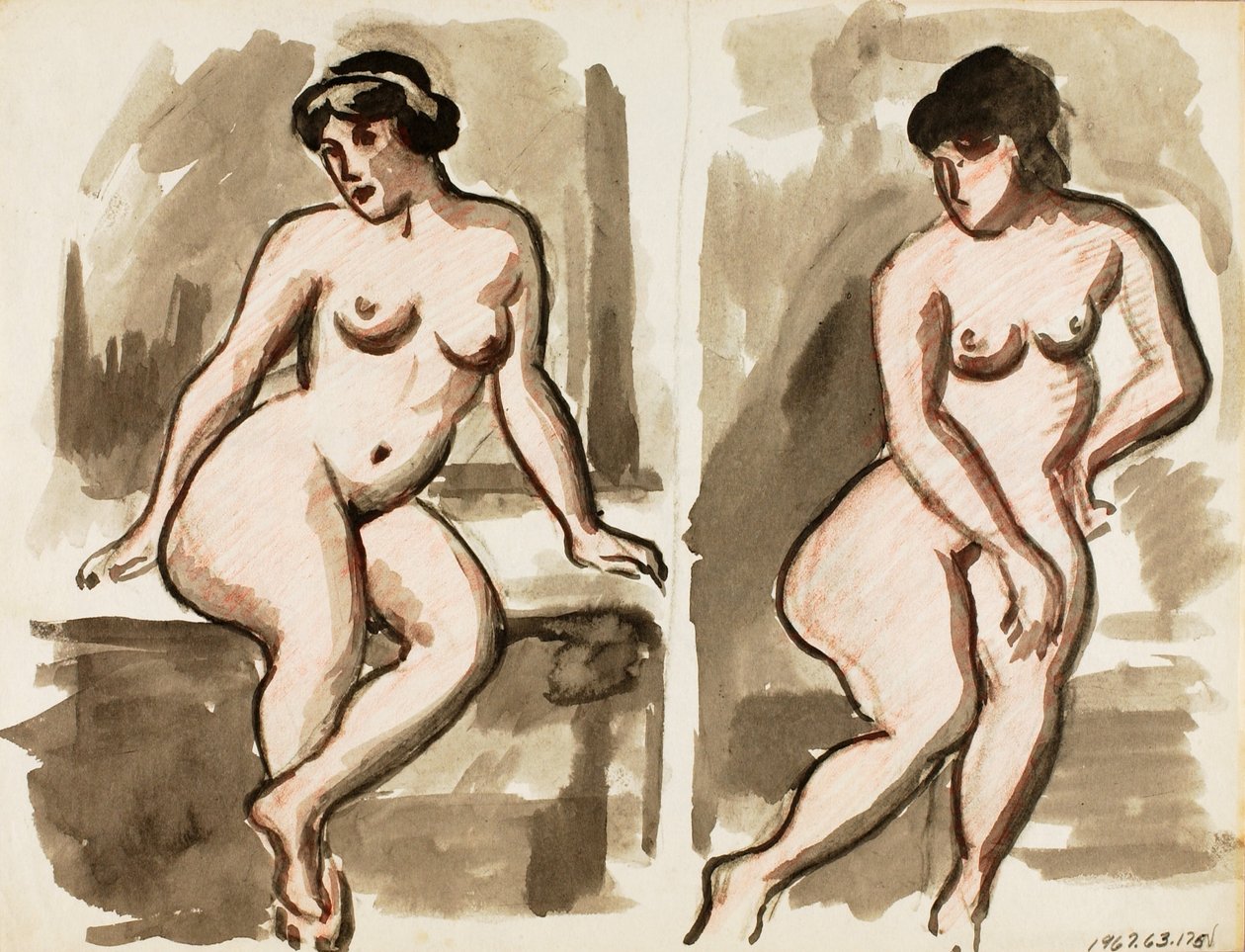 Deux nus féminins - Carl Newman