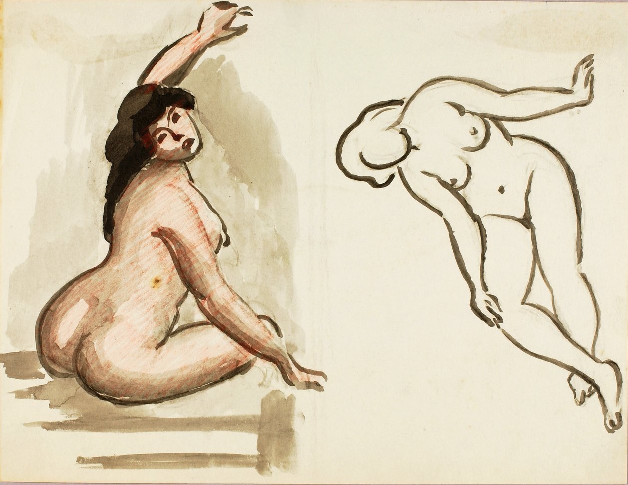 Deux nus féminins - Carl Newman