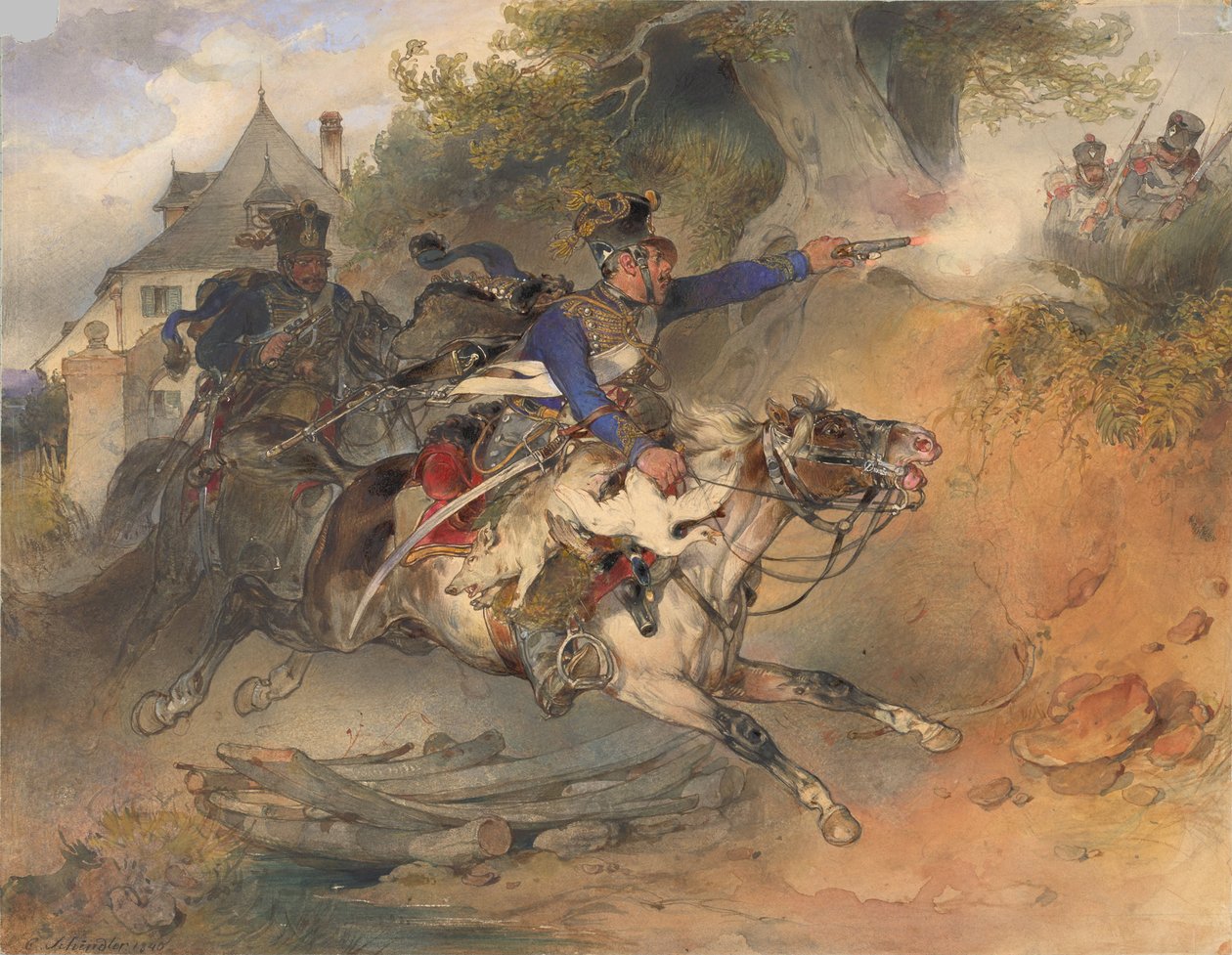 Le hussard fourrageur - Carl Schindler