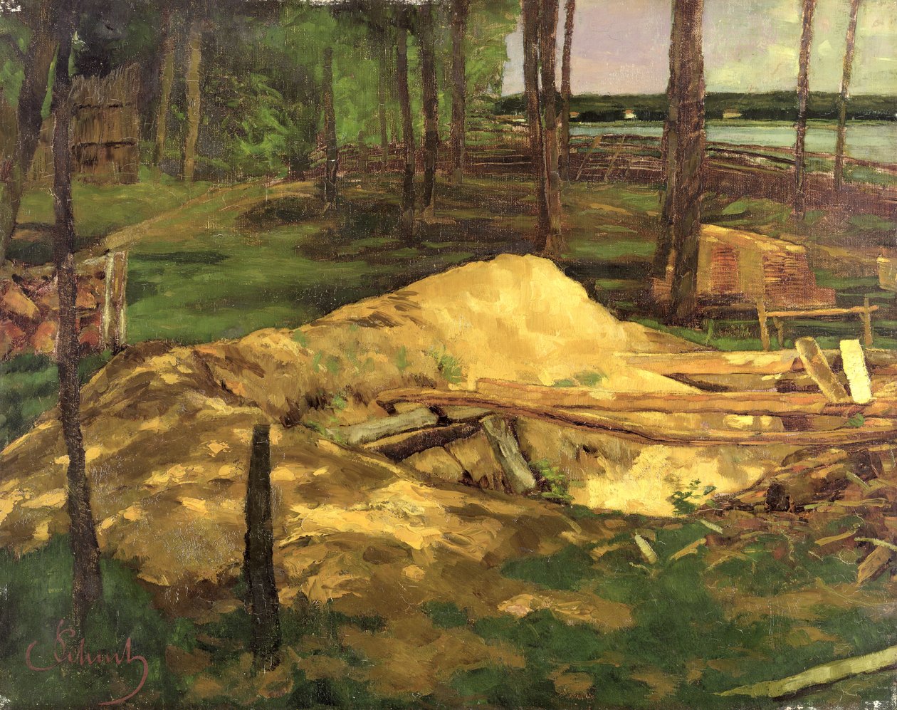 Fosse à sciure, 1876 - Carl Schuch