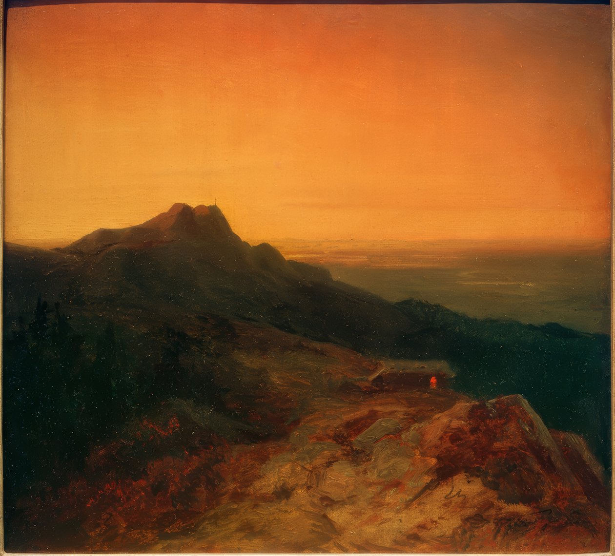 La Benediktenwand le soir - Carl Spitzweg