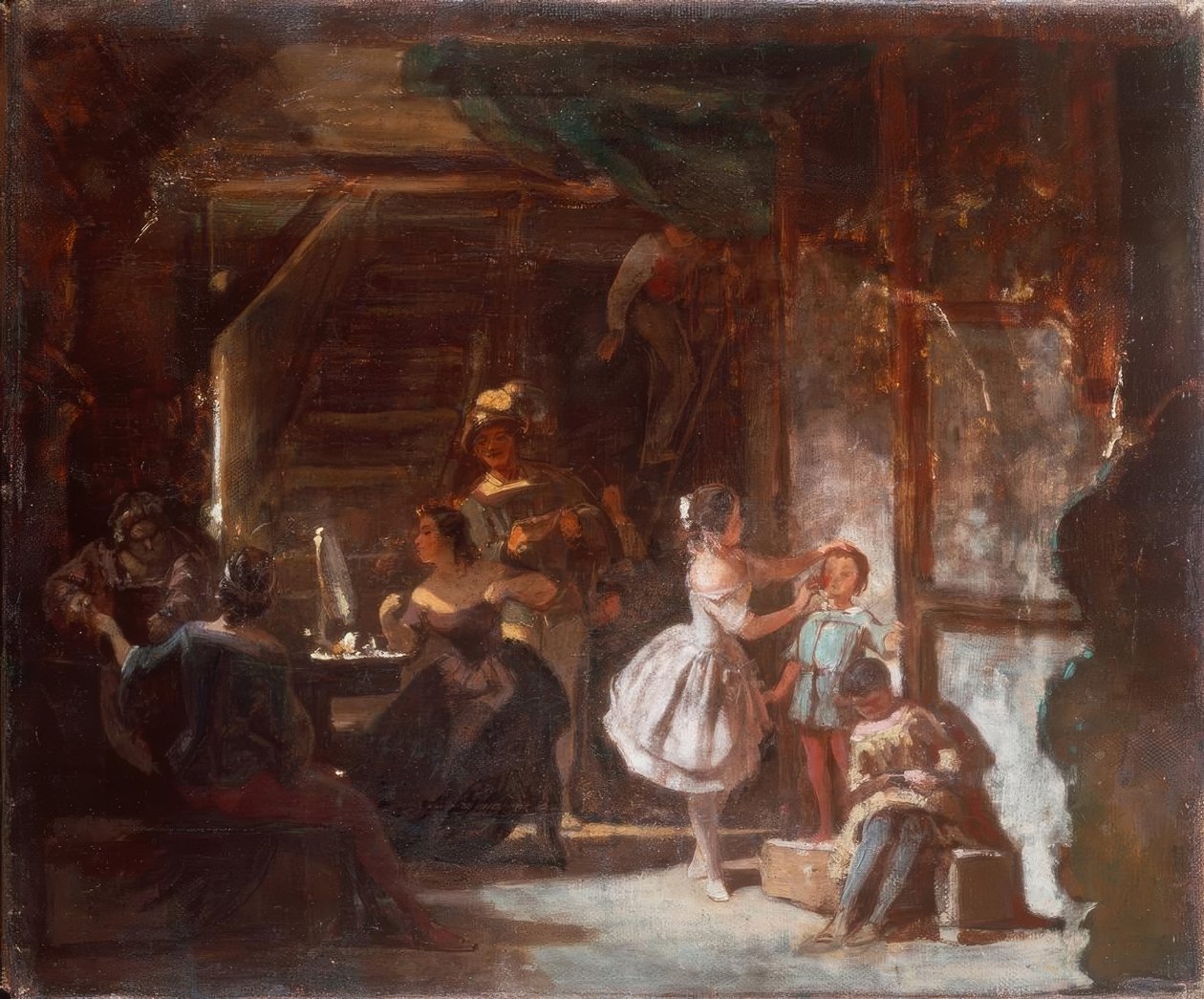 Dans les coulisses - Carl Spitzweg