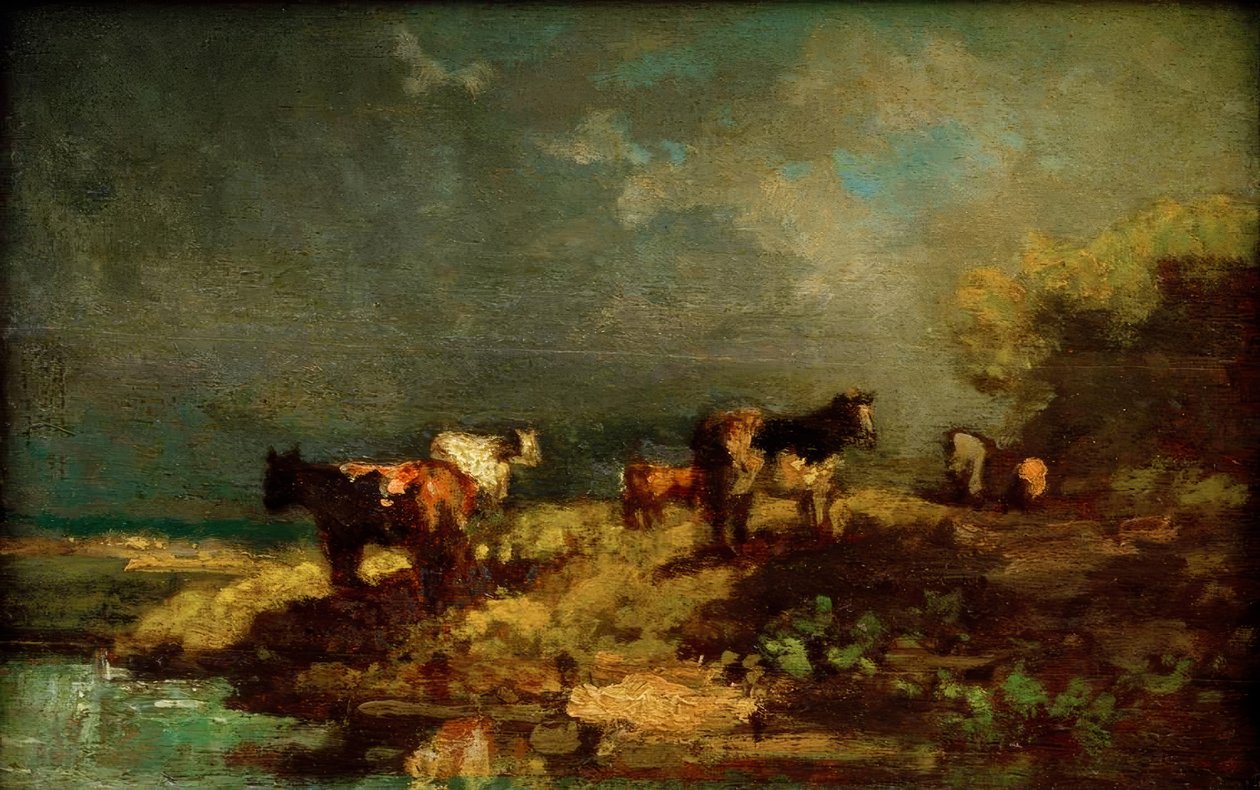 Vaches dans le paysage - Carl Spitzweg